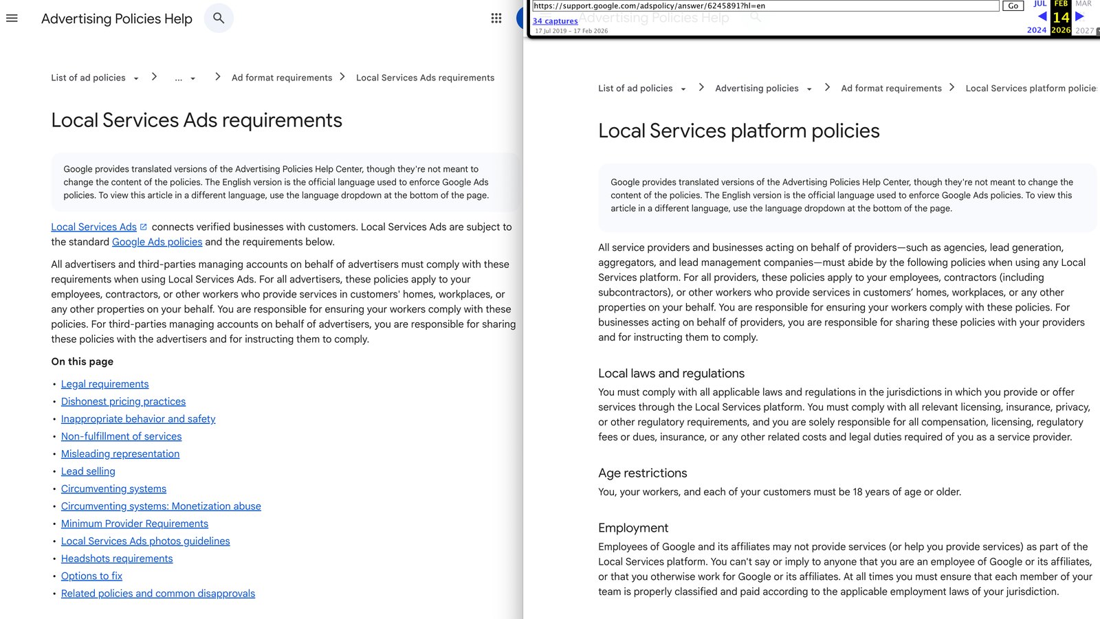 Google Local Services Ads policy update illustration